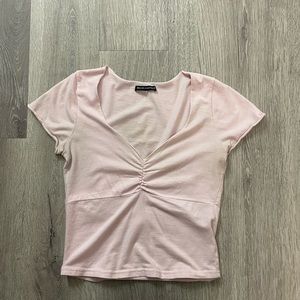 brandy melville pink v neck